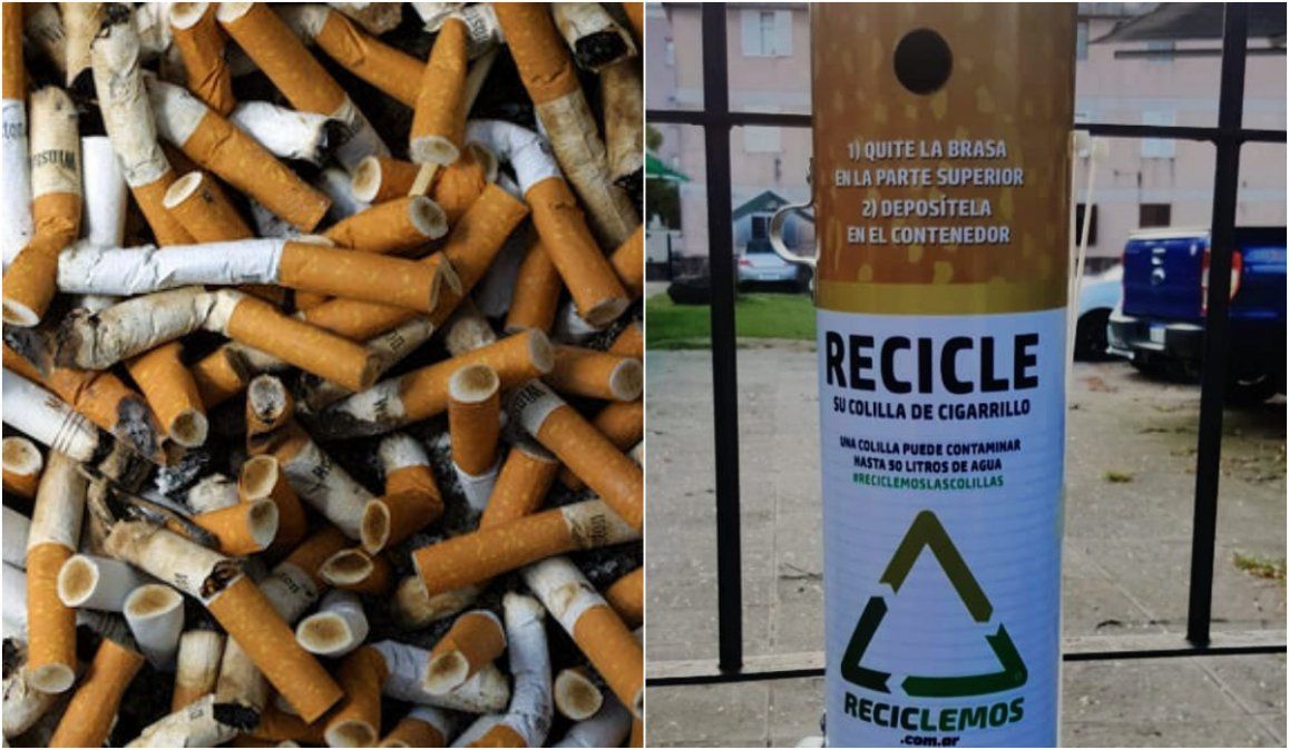 Juntan colillas de cigarrilos para convertirlas en ladrillos ecológicos