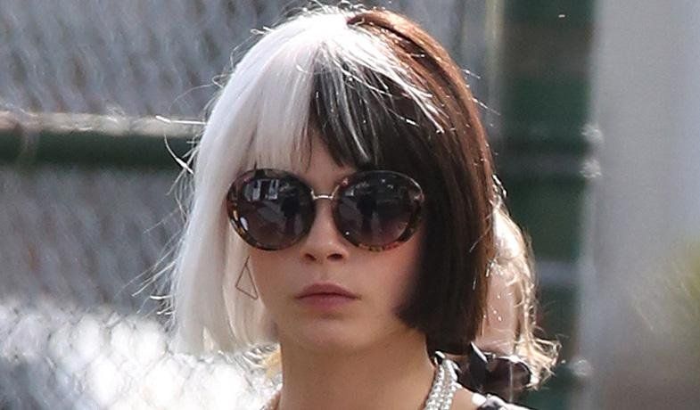 Look Cruella de Vil + Sia la nueva melena de Cara Delevingne