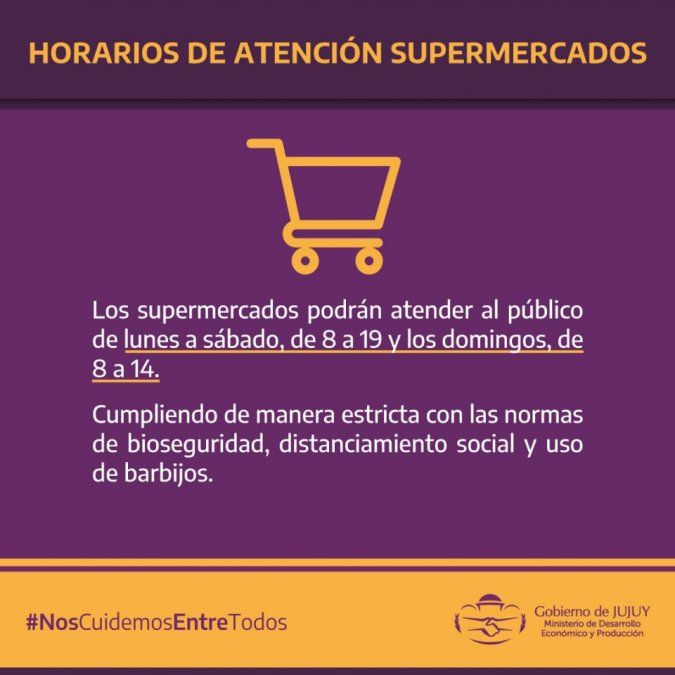Estos Son Los Horarios De Atención En Comercios Supermercados Y Farmacias De Jujuy 4251