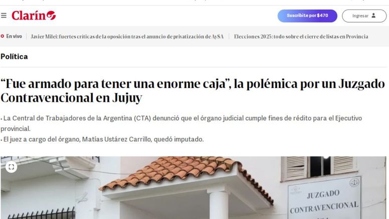 El caso de Jujuy como estampa de corrupción provincial en los medios nacionales