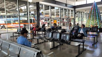 Escaso movimiento en la Terminal de ómnibus durante el último día del año