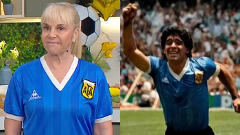 Claudia Villafañe contó detalles desconocidos de la camiseta de Maradona contra Inglaterra