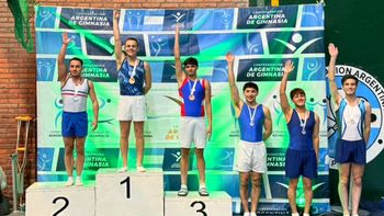 Santiago Ferrari, oro en doble mini y gran actuación individual