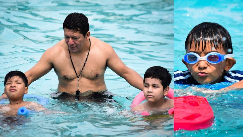 En verano se nada en el Club Altos Hornos Zapla