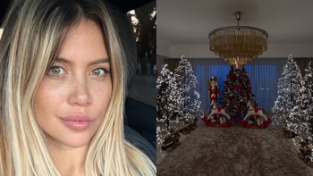 La imponente decoración navideña en la casa de Wanda Nara