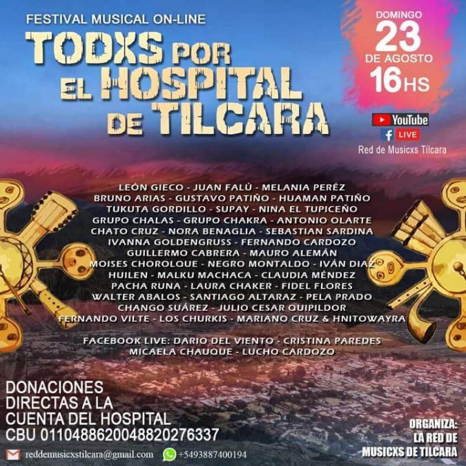 León Gieco, Micaela Chauque y destacados músicos se unen para ayudar al Hospital de Tilcara