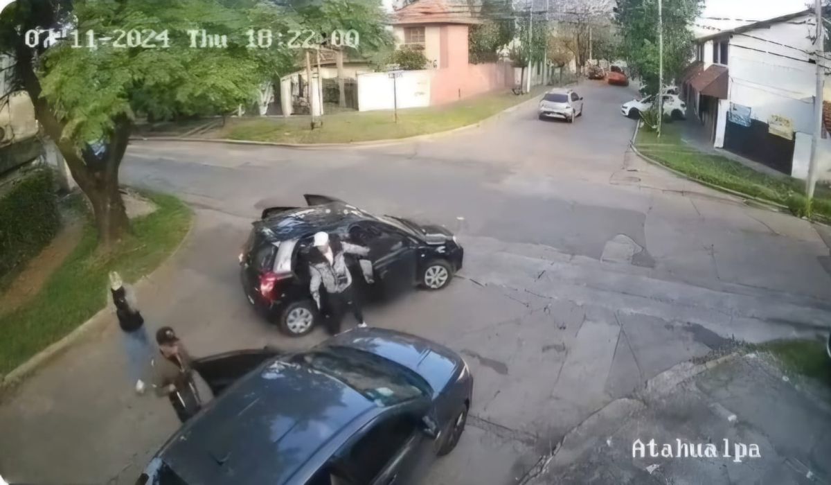 Foto captura de video: homicidio de un gendarme en Buenos Aires.