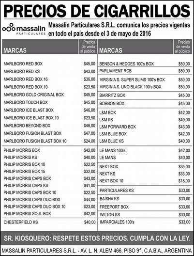 Un fumador promedio gasta cerca de 1.200 pesos al mes