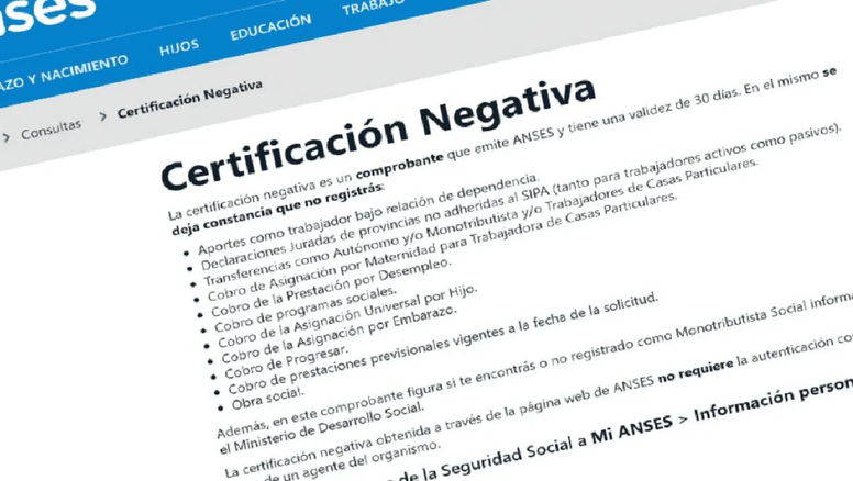 Quiénes deben tramitar la Certificación Negativa para seguir cobrando en ANSES