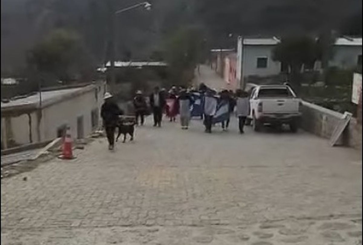 Fotografía: captura de video de marcha en Caspalá