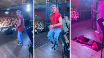 El video de la terrible caída de Pablo Ortíz, cantante de Dale Q' Va, en pleno show