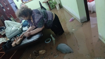 Casas inundadas en Villa Jardín de Reyes producto del diluvio