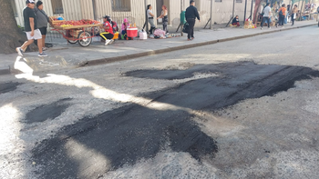 Comenzaron a repavimentar la calle Lavalle