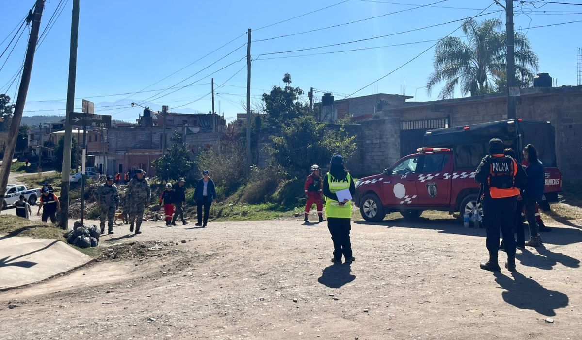 Foto: rastrillajes por las inmediaciones de 8 de Marzo.