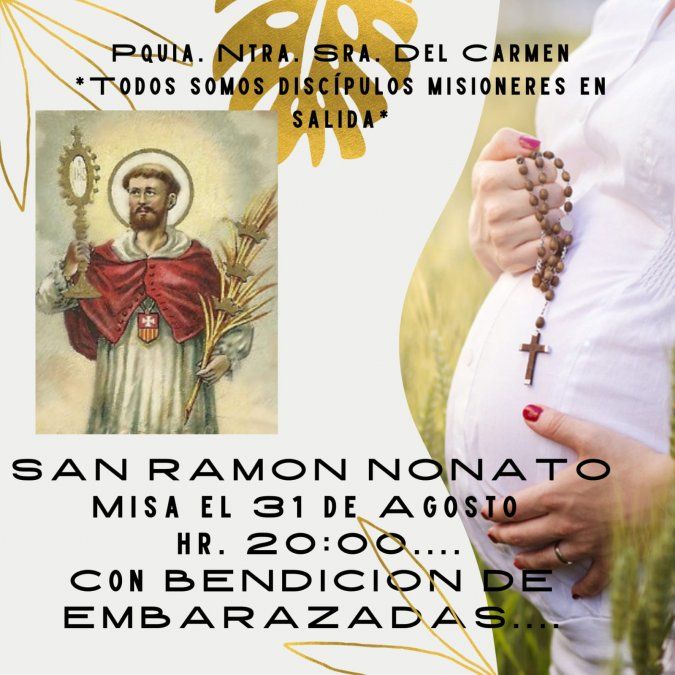 Realizarán misa de bendición para embarazadas en El Carmen