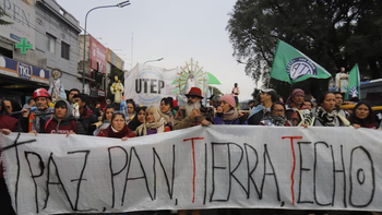 San Cayetano: con fuertes críticas al Gobierno, marcharon gremios y organizaciones