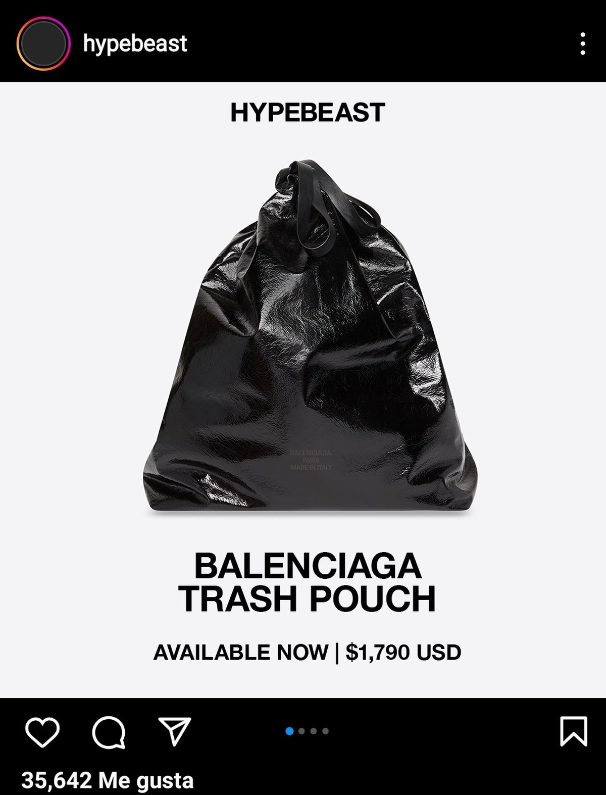 La bolsa de 'papel' de Balenciaga que cuesta 1.600 euros