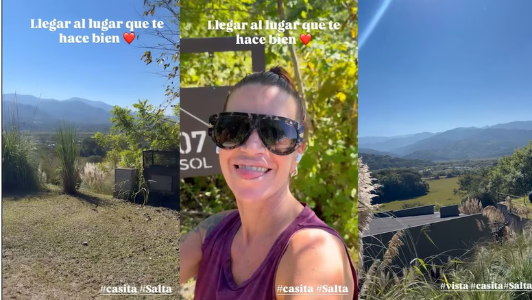 Florencia Peña mostró la espectacular vista desde su casa de Salta: 