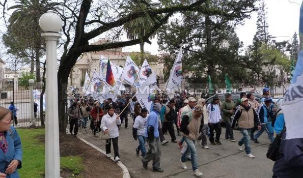 Trabajadores movilizaron en apoyo de los judiciales