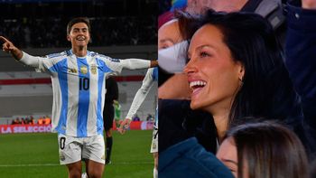 El eufórico festejo de Oriana Sabatini tras el gol de Paulo Dybala con la selección