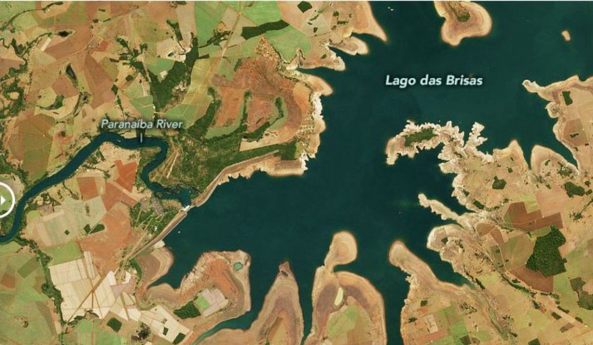 Las imágenes de la NASA que muestran la mayor sequía en casi un siglo en Brasil