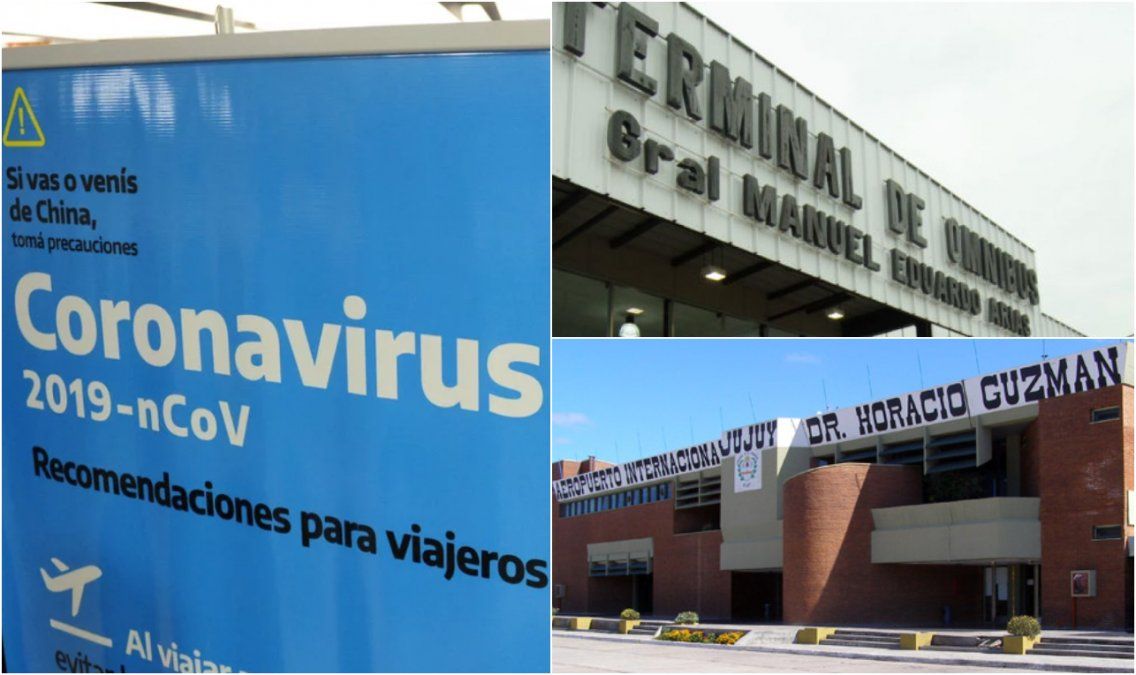 Salud se instalará en la Terminal y el Aeropuerto para brindar recomendaciones sobre coronavirus