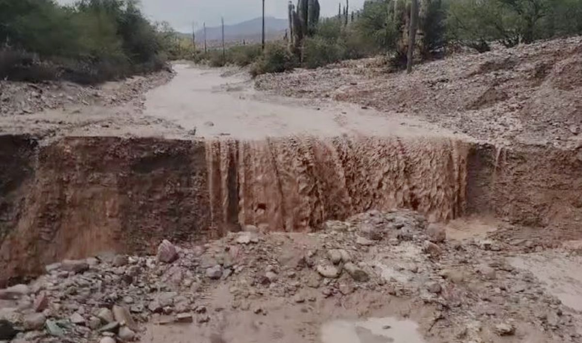 Temporal en Humahuaca: un camino cortado, casas inundadas y personas varadas