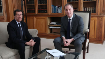 Carlos Sadir se reunió con el ministro del Interior, Diego Santilli: qué temas abordaron
