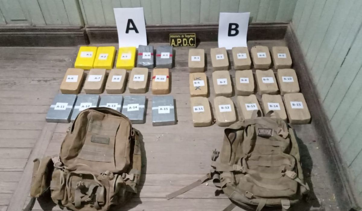 La Quiaca: Transportaban más de 30 kilos de cocaína en dos mochilas