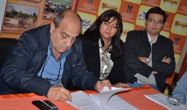 Firmaron convenio entre el Municipio de San Pedro y Populorum Progressio