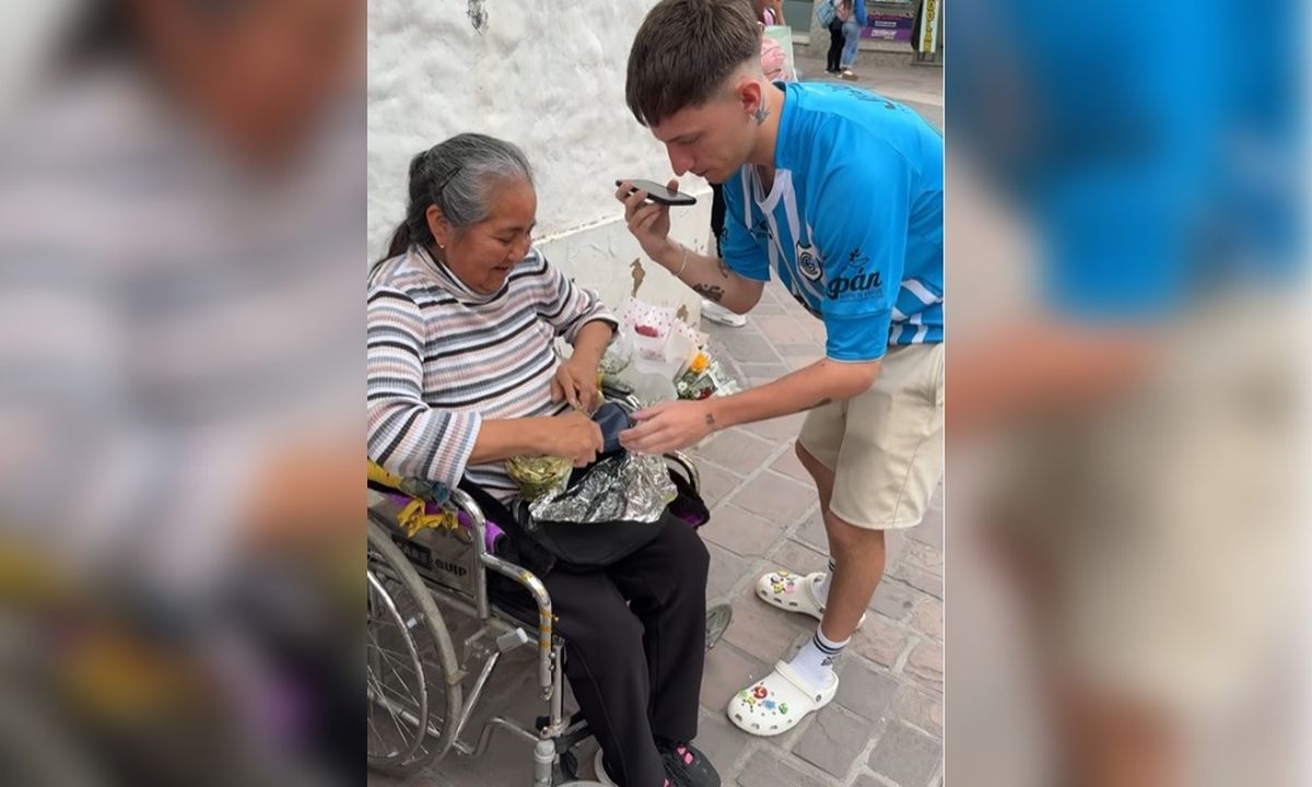 Nico Voutrinas está en Jujuy y sorprendió a una conocida florista con un  gesto solidario