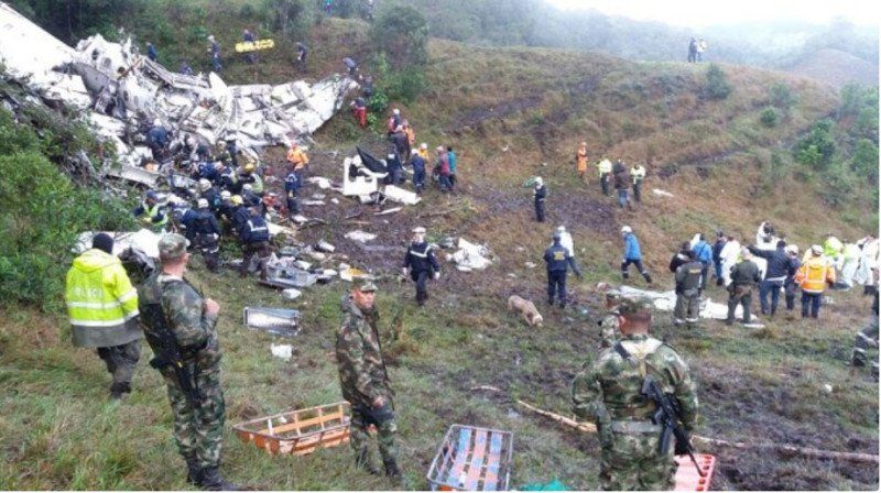 Conmoción por la tragedia del equipo brasileño Chapecoense