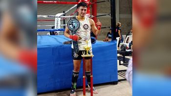 Mateo Alustiza, joven promesa del Kick Boxing que sueña en grande