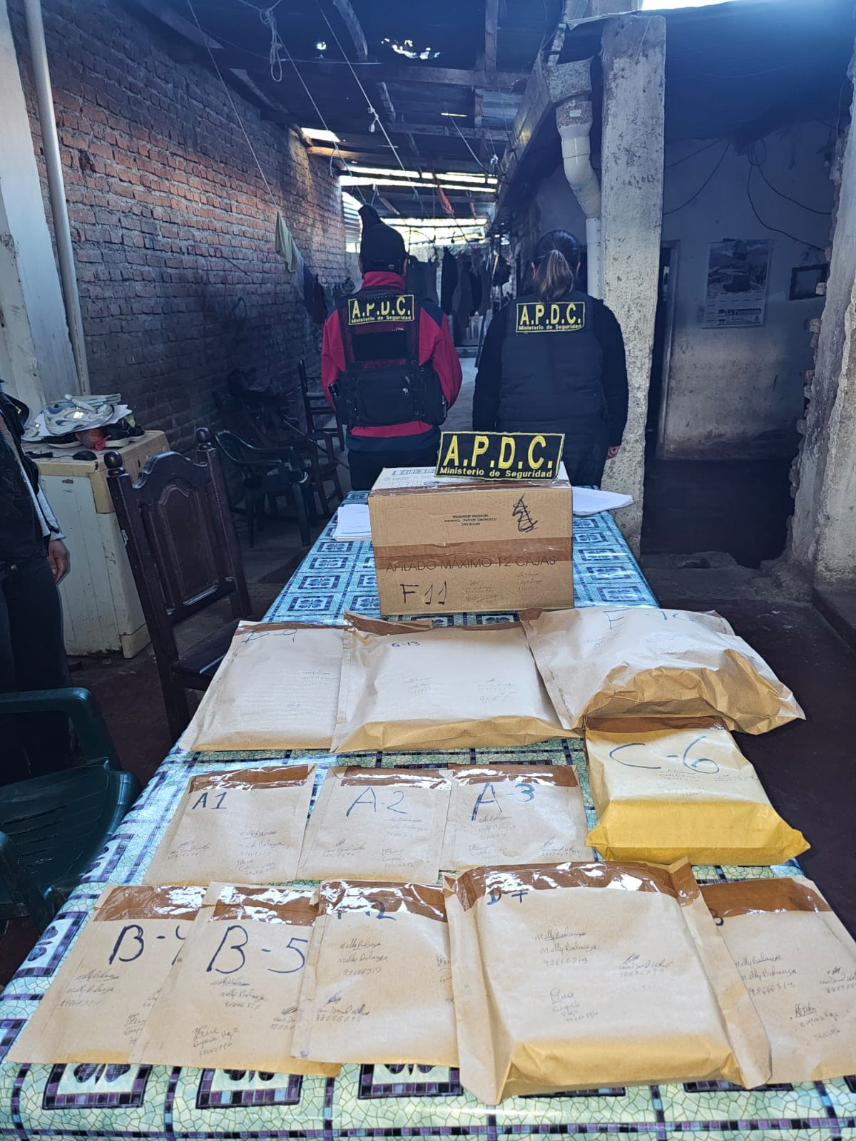 Elementos secuestrados en los procedimientos.