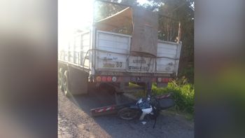 Palpalá: Motociclista chocó contra un camión de gran porte