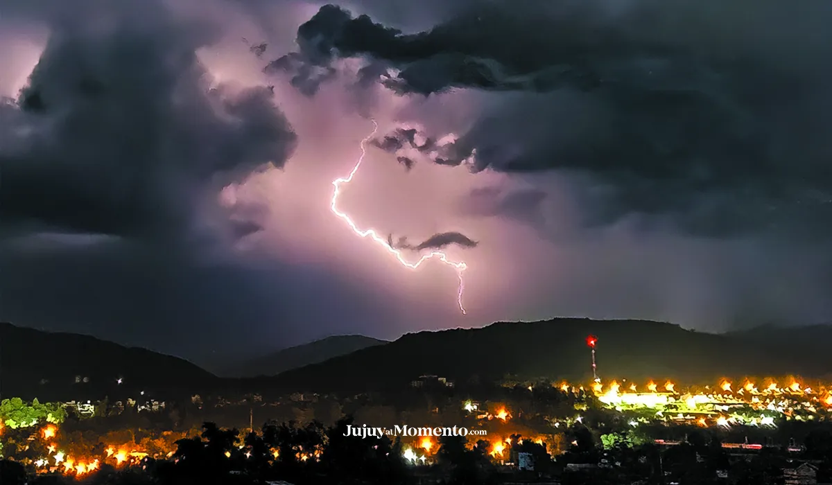Alerta amarilla por lluvias y tormentas para gran parte de Jujuy
