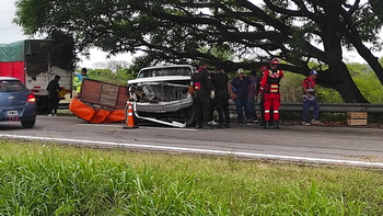 Camioneta con acoplado provocó un siniestro vial en Ruta 66