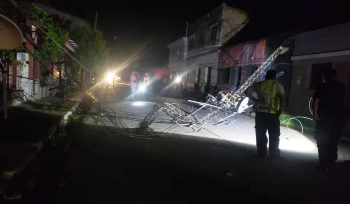 Foto: una antena cayó en Fraile Pintado.