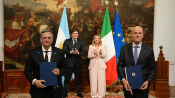 Javier Milei con Georgia Meloni: acuerdo entre YPF y ENI para exportar GNL al mundo