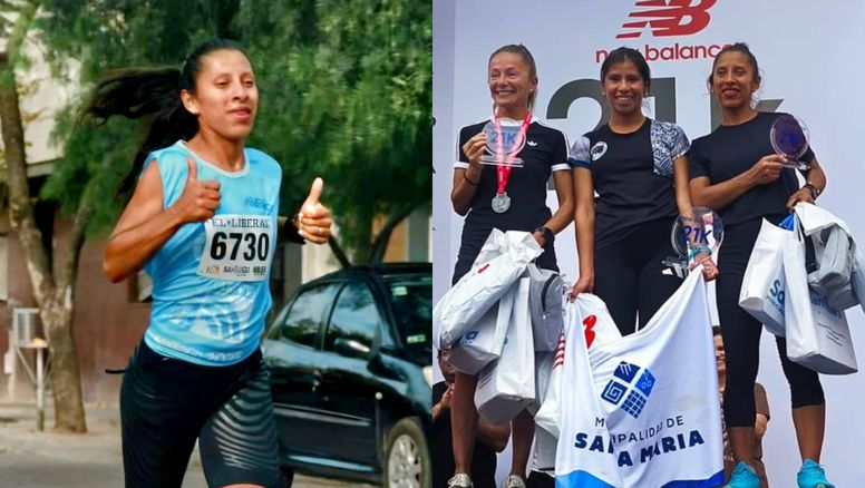 La ledesmense Lorena Lizárraga subió al podio en los 21K de la New Balance Salta