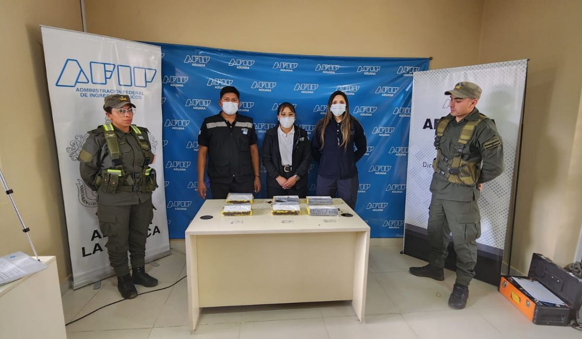 Secuestraron más de 6 kilogramos de cocaína en La Quiaca.