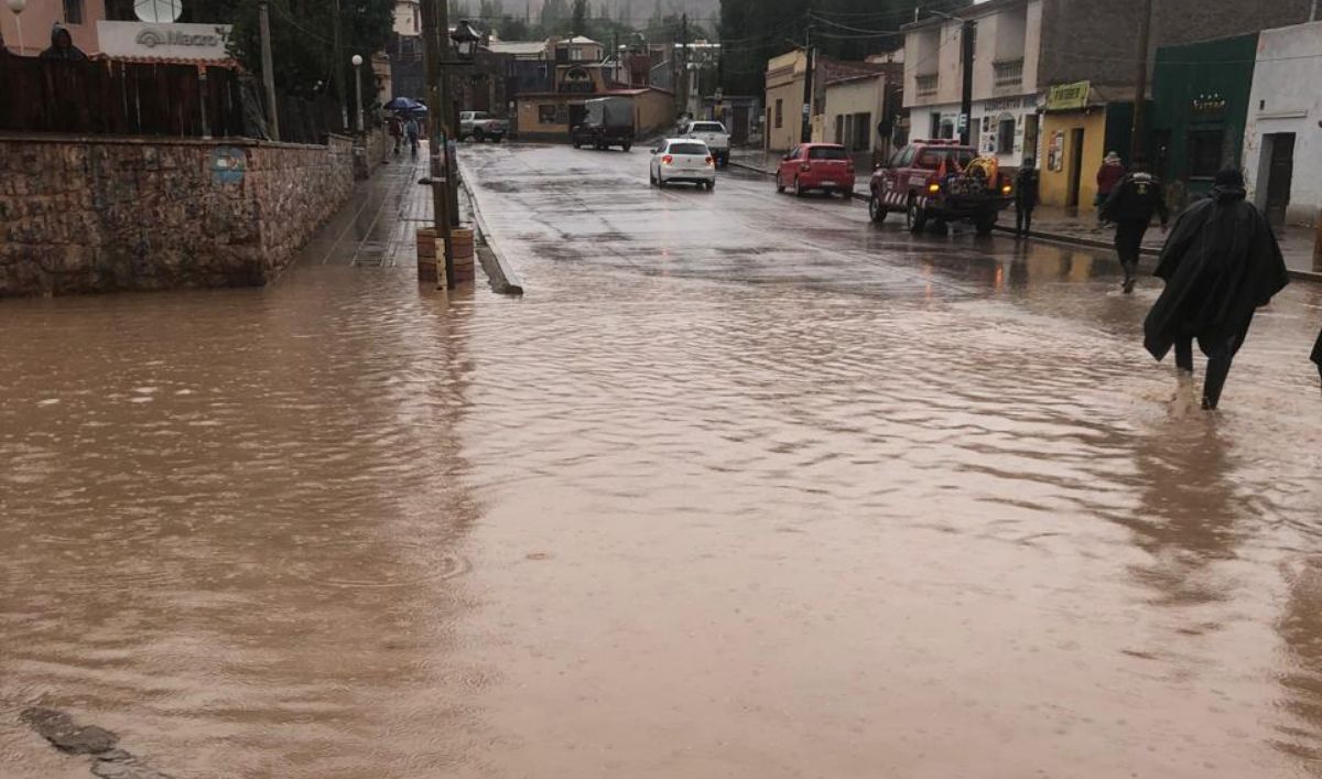 Tilcara inundada tras las intensas lluvias