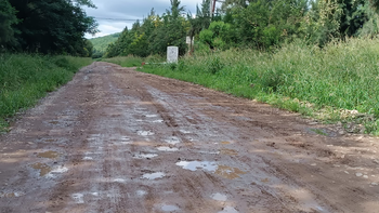Pésimo estado de la Ruta provincial 122, entre Monterrico y Río Las Pavas