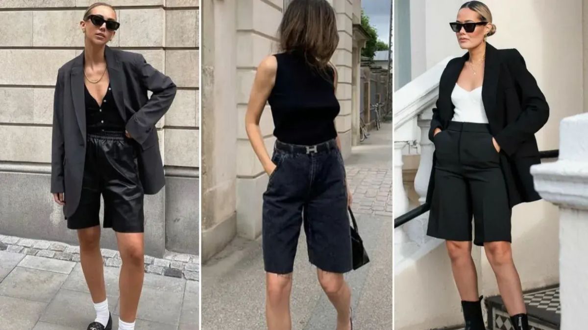 Bermudas negras: cómo combinar la prenda de la temporada