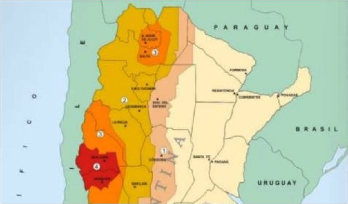 El mapa de peligrosidad sísmica: hay sectores de Jujuy en nivel naranja