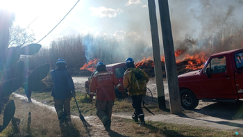 Bomberos Voluntarios de Alto Comedero en alerta por vientos e incendios