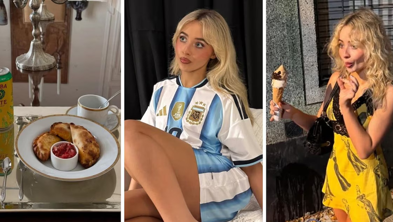 Sabrina Carpenter, enamorada de Argentina: helados, empanadas y la camiseta de la selección