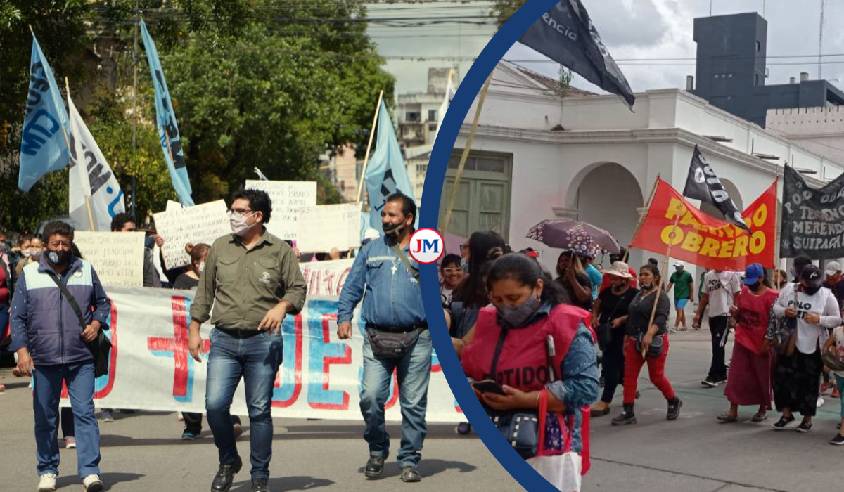 Piquetazo y marcha de municipales, otra jornada de doble protesta en Jujuy