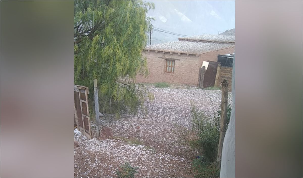 Impresionante caída de granizo sorprendió a Maimará y Tilcara