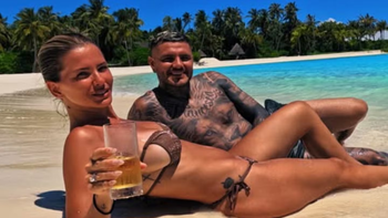 Mauro Icardi subió una foto de la China Suárez practicando nudismo en Maldivas